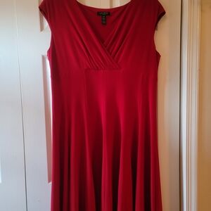 Ralph Lauren Vibrant Red Midi Dress